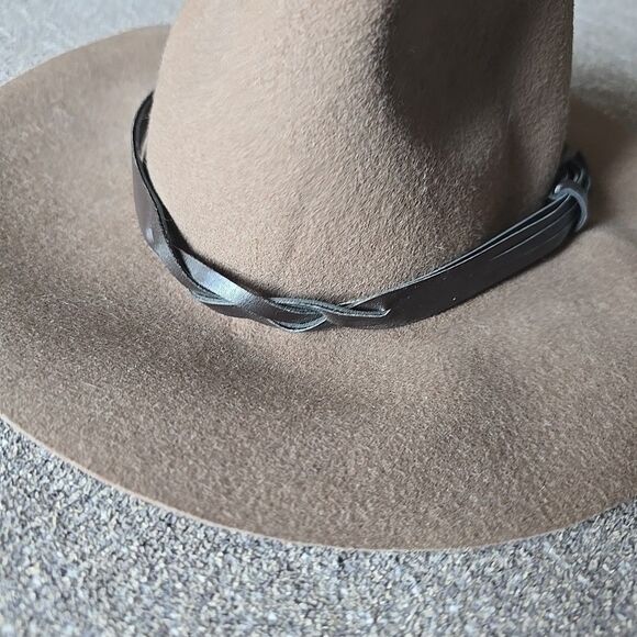 100% Wool Western Hat Anthropologie Staring At Stars Brown Womens Fedora Hiking - Picture 2 of 7